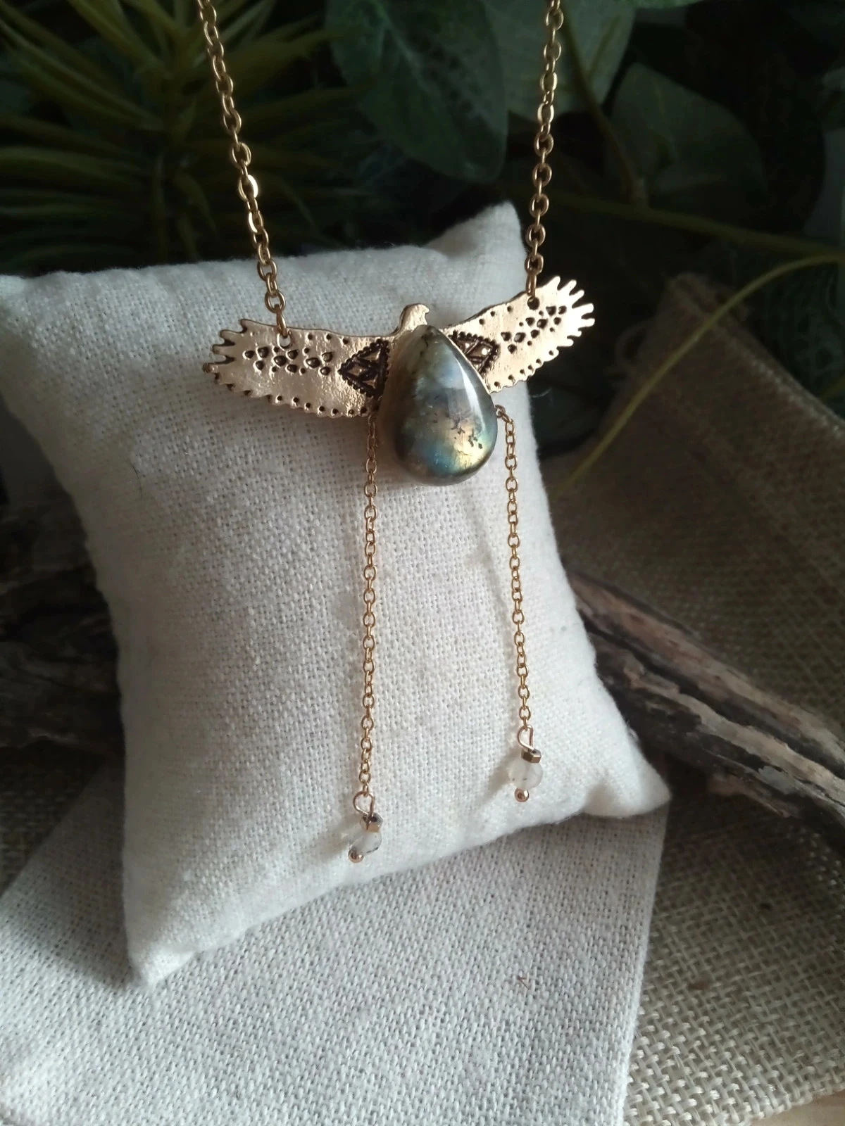 Collier aigle avec pierres de labradorite – photo 5